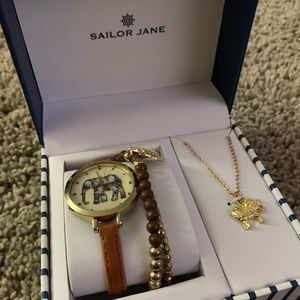 Sailor Jane Elephant Gift Set - Watch and Bracelets NWT